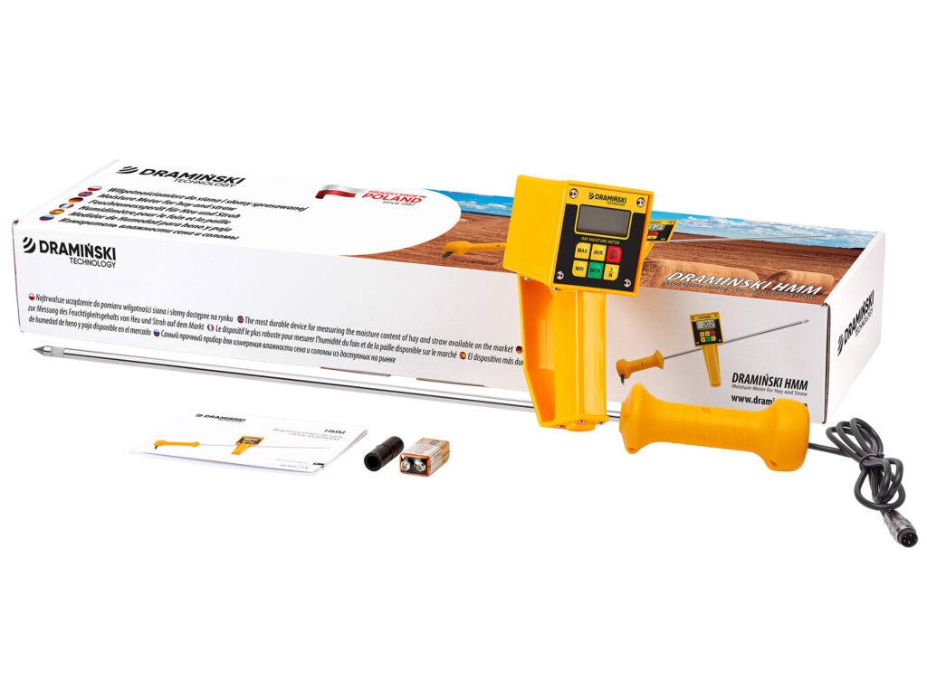 Sonda do wilgotnościomierza HMM, sprasowane słomy siana rolnika balotów