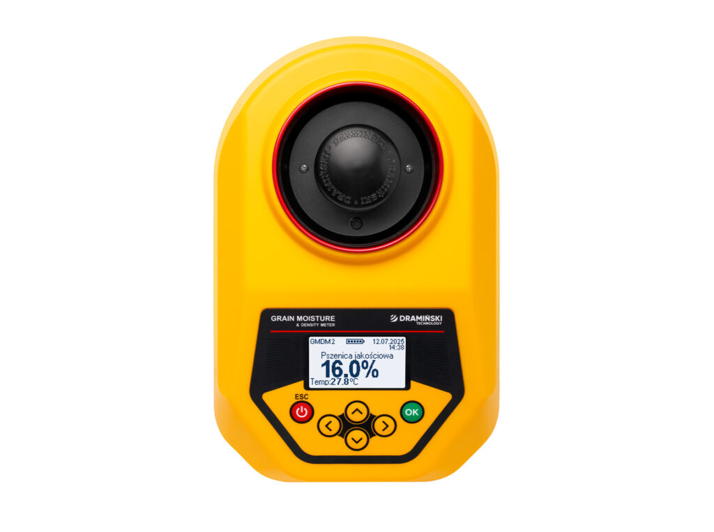 Wilgotnościomierz GMDM2 do ziarna z wyświetlaczem pokazującym pomiar pszenicy jakościowej